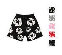 Summer T-Shirt for Women 2025 Denim Tears Y2K Harajuku Unisex Flower Puff Print Athletic Running Chic Graphic Vingtage Retro ...