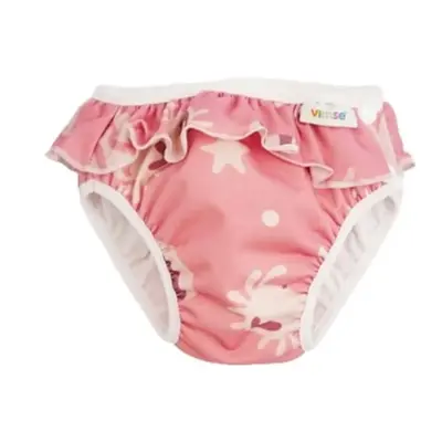 Vimse Pink Whale Ruffle Swim Diaper