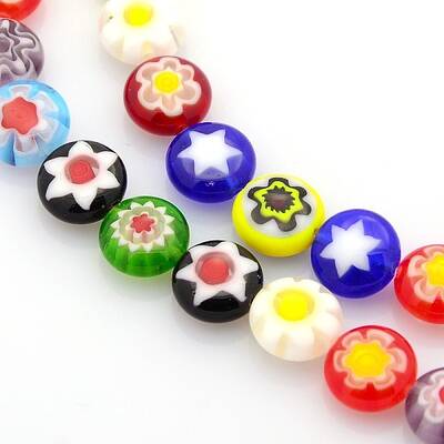 Handmade Millefiori Glass Bead Strands