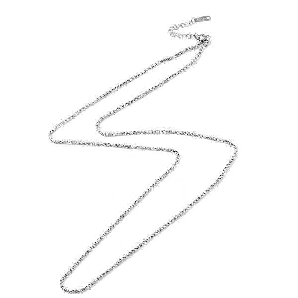 Non-Tarnish 304 Stainless Steel Box Chain Necklace for Men Women
