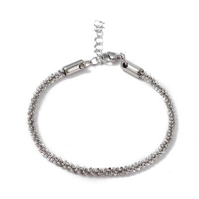 Non-Tarnish 304 Stainless Steel Bone Rope Chain Bracelet for Women