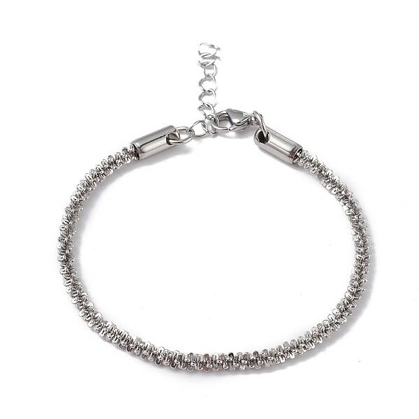 Non-Tarnish 304 Stainless Steel Bone Rope Chain Bracelet for Women