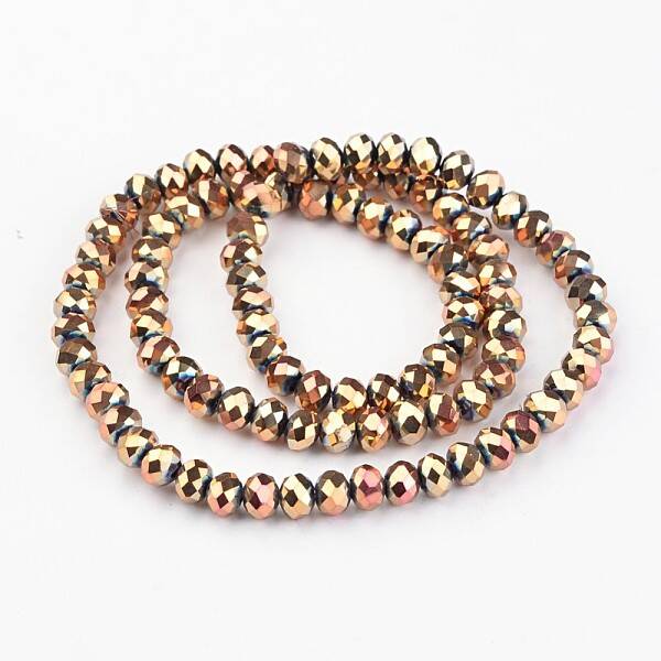 Electroplate Glass Bead Strands