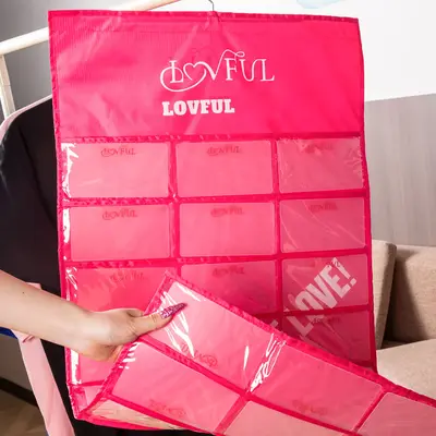 Lovful Double‑Sided Transparent 48‑Pocket Storage Bag, Organizer Pouch for Acrylic Press‑Ons, Portable Travel Case—Ge...