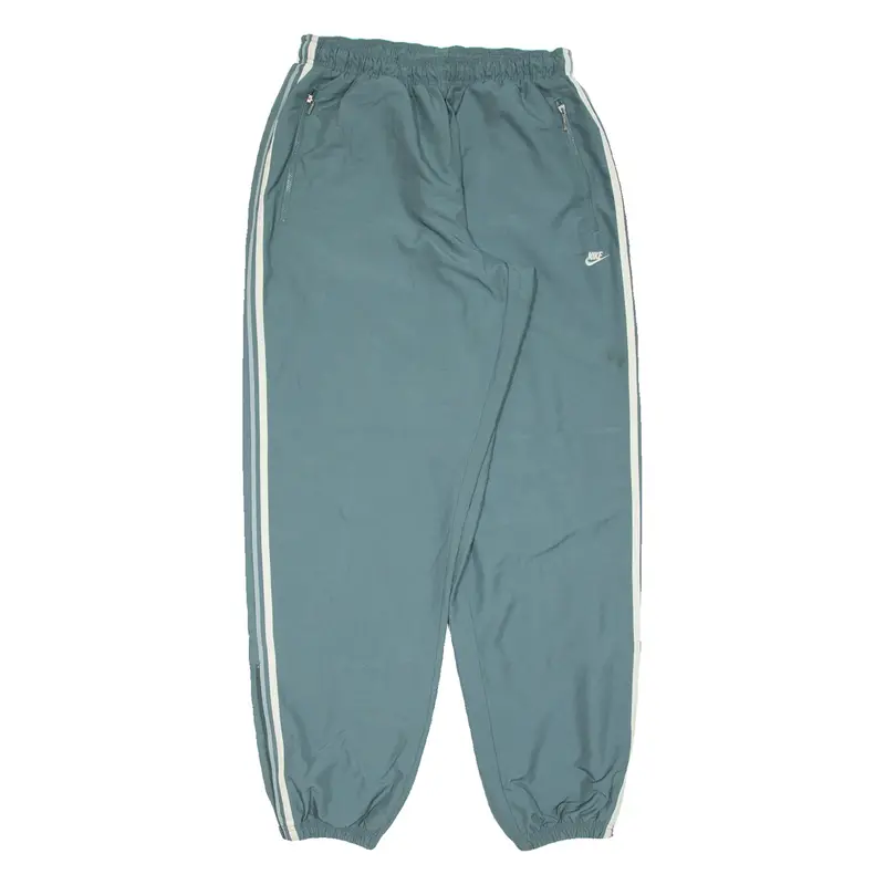NIKE Womens Track Pants Green Tapered XL W29 L33