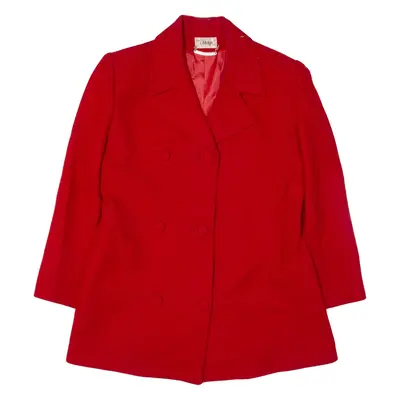 MOTYS Blazer Jacket Red Wool 90s Womens M