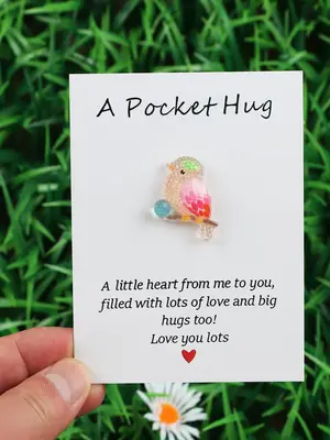 Cute Bird Design Pendant, Glitter Resin Bird Charm, Fashion Accessories for Women & Men, Perfect for Birthdays, Friendship Da...