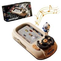 Racing Game Machine with Steering Wheel - Realistic Driving Experience Competitive Toy, Exciting Strategy Game for Ages 3-6, ...