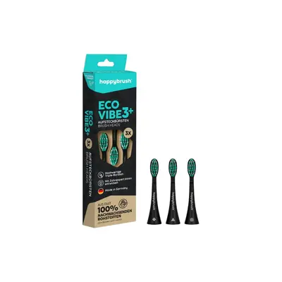 happybrush Eco VIBE 3 - Black and Mint Heads