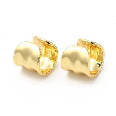 Brass Twist Cuff Earrings