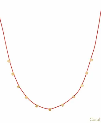 Hilo Necklace | Metal Color: Gold | Color: Coral