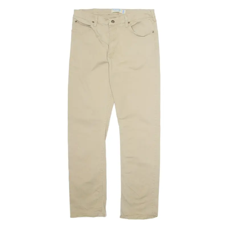 WRANGLER Chino Mens Trousers Beige Regular Straight W34 L32