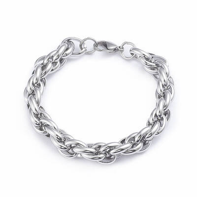 Tarnish Resistant 304 Stainless Steel Rope Chain Bracelets