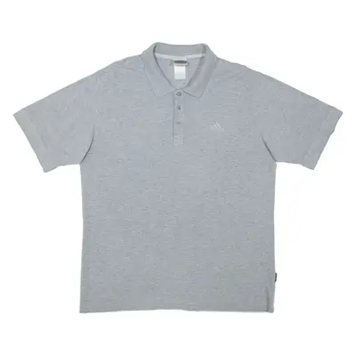 ADIDAS Mens Polo Shirt Grey L