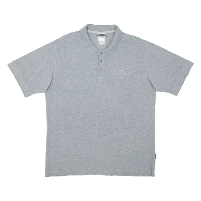 ADIDAS Mens Polo Shirt Grey L