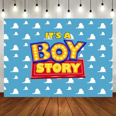 Aperturee Its A Boy Story Simple Lovely Baby Shower Backdrop
