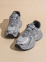 【Size Runs Small, Size Up 1 Size】Women's Letter Pattern Lace Up Gym Shoes, Sporty Breathable Comfortable Sneakers, All-ma...