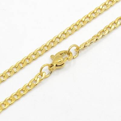Men's 304 Stainless Steel Curb Chain Necklaces