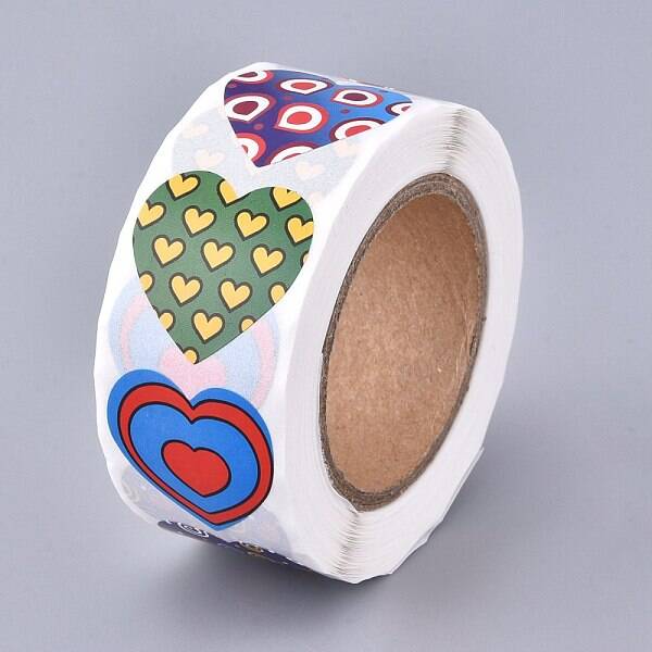 Heart Shaped Stickers Roll