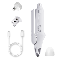 Pet nail grinder, multifunctional dog nail trimmer and cat nail trimmer kit, ultra quiet electric pet nail grinder, rechargea...