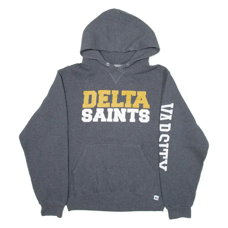 RUSSELL ATHLETIC Delta Saints Mens Grey Hoodie USA S