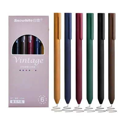 0.5mm Colored Gel Pen (6pcs), Quick Dry & Fine Point Pen for Note Taking, Aesthetic Gel Ink Pen for Office & Home