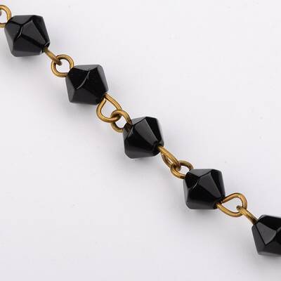 Handmade Bicone Glass Beads Chains for Necklaces Bracelets Making
