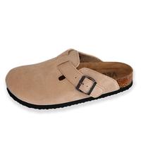 Women's Suede Clogs Adjustable Buckle Slip on Footbed Home Clog Slippers Comfort Footwear Walking Shoes