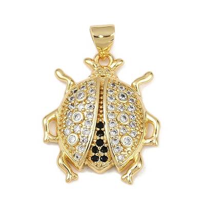 Brass Micro Pave Cubic Zirconia Pendants