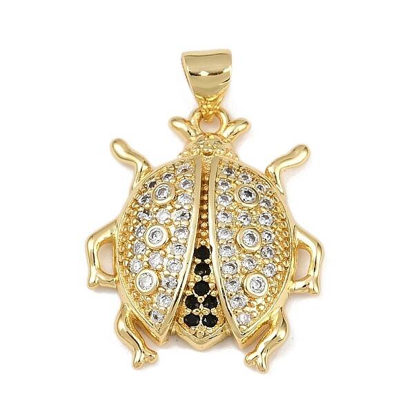 Brass Micro Pave Cubic Zirconia Pendants
