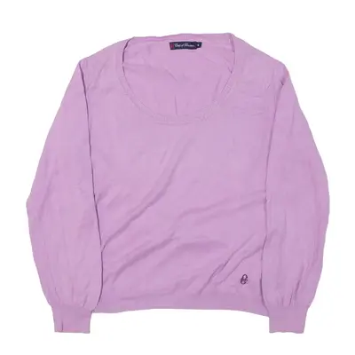 CONTE OF FLORENCE Jumper Purple Tight Knit Womens S