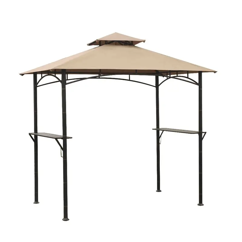 SUNJOY Khaki Replacement Canopy For Grill Gazebo (5X8 Ft) L-GG019PST Sold At Home Depot