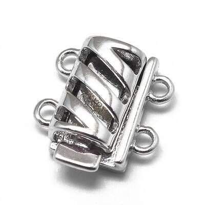 Anti-Tarnish Rhodium Plated 925 Sterling Silver Box Clasps