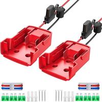 2 Packs Power Wheels Adapter Compatible with for Milwaukee M18 Adapter, 18V Converter Kit with Fuse, Wire Terminals, 12AWG Wi...