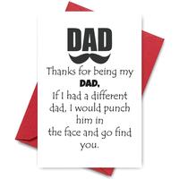 Funny Dad Greeting Card, Humorous Message Design Greeting Card, Perfect for Lightheartedly Expressing Love on Father's Day, P...