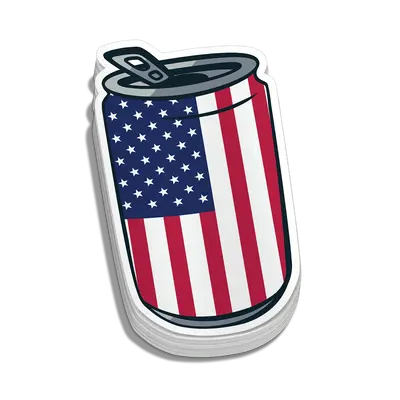 USA Can Hard Hat Decal