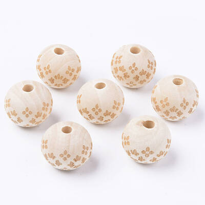 Unfinished Natural Wood European Beads