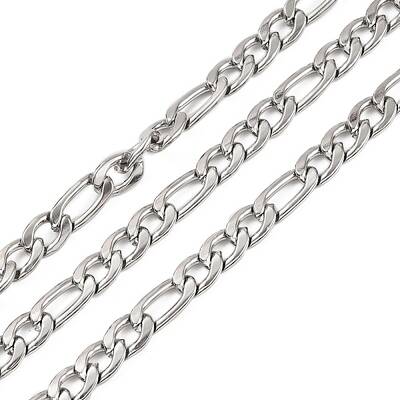 Tarnish Resistant 304 Stainless Steel Figaro Chains