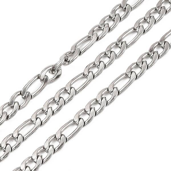 Tarnish Resistant 304 Stainless Steel Figaro Chains