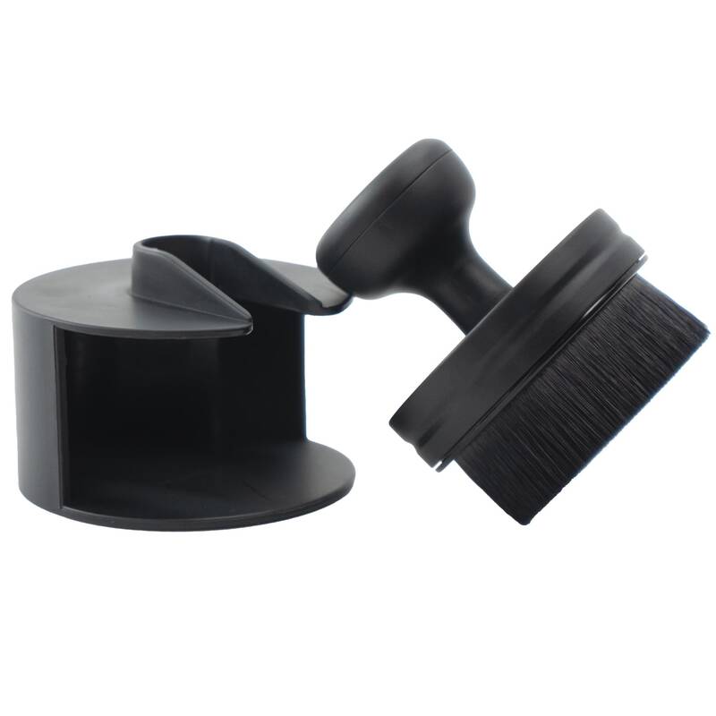 VIKING Tire Shine Applicator Brush, Automotive Tire Dressing Applicator Brush, Storage Stand Included for Detailing and