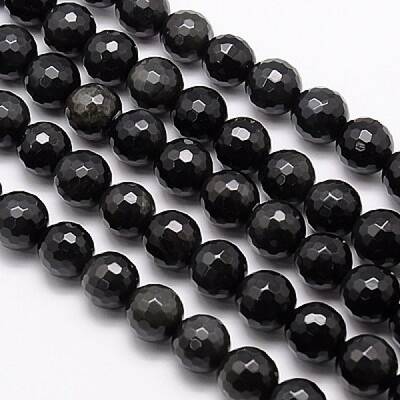 Natural Obsidian Beads Strands