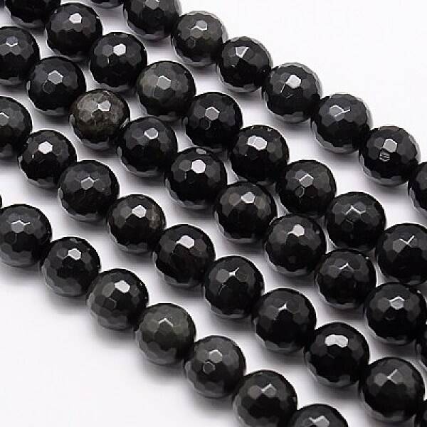 Natural Obsidian Beads Strands