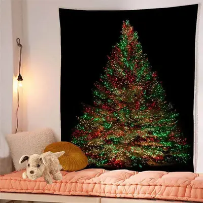 Glitter Tree Still Life Christmas Holiday Wall Tapestry - Aperturee