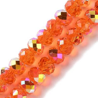 AB Color Plated Transparent Electroplate Beads Strands