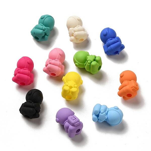 Rubberized Style Acrylic Beads