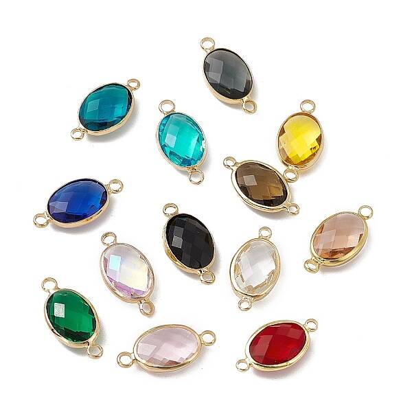 Transparent K9 Glass Connector Charms