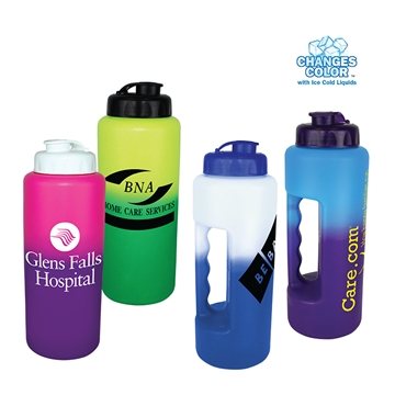 90 Custom Mood 32 oz Grip Bottle with Flip Top Cap - Color ...