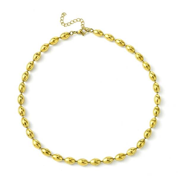 Ion Plating(IP) 304 Stainless Steel Bead Necklaces