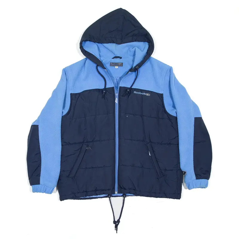 REEBOK Puffer Fleece Jacket Blue Boys 10 Years