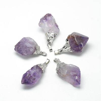 Natural Amethyst Pendants